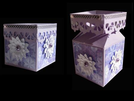 Box With Attached Lid X 2 Cutting Files  (Studio & SVG formats) 