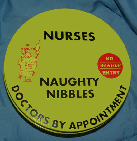 Vinyl Word Art For Nurses Biscuits And Cake Tins