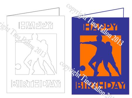 Football Card Template No 6 - Cut File