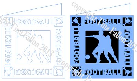 Football Card Template No 5 - Cut File