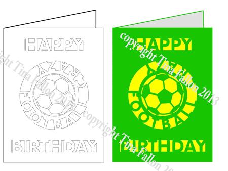 Football Card Template No 3 - Cut File