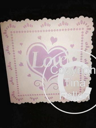 Pretty Heart Detail Card Template Weddings Engagements