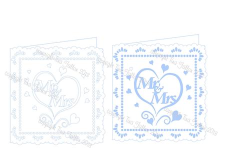 Mr & Mrs Wedding Card Template Cutting Machine File
