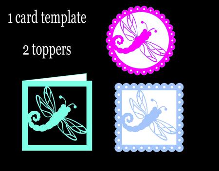 Dragonfly Dragonflies 1 Card 2 Toppers File