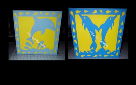 Dolphin Cut Out Cards X 2 Files