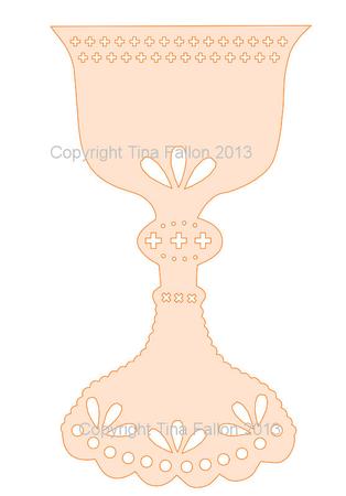 Communion confirmation Cup Shaped Decorative Topper