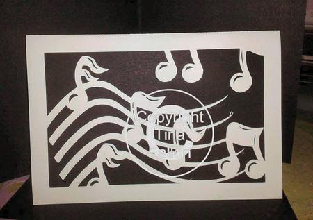 Music - Musical Notes Lg Card Template Machine F