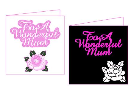 Wonderful Mum Rose Card Template File