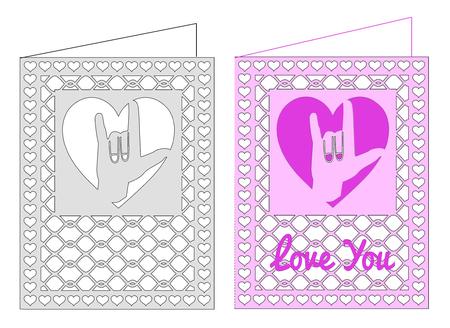Love You - In Sign Language ( Deaf ) Cutting Machine Fi