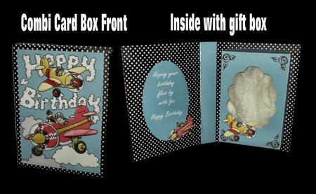 Birthday Plane Design No 1 Combi Card Box File