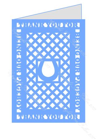 Pageboy Thank You Wedding Card - Cutting Machine File