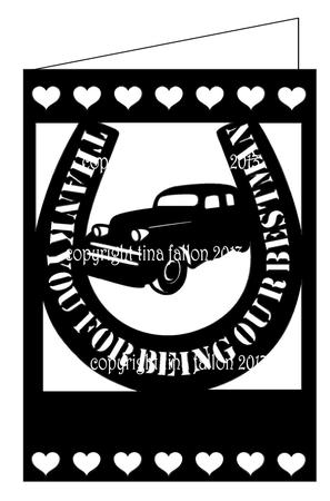Bestman Thank You Wedding Card - Cutting Machine File
