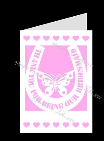 Bridesmaid Thank You Wedding Card - Cutting Machine File