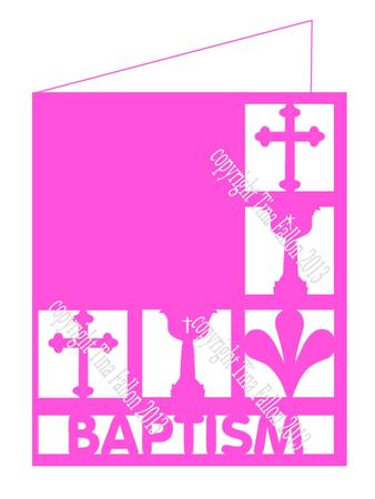 Baptism Cut Out Card Cut File