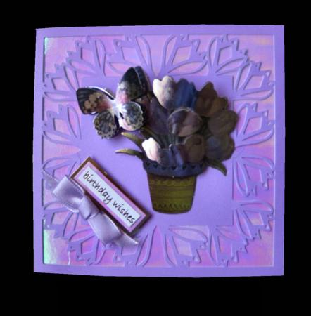 Crocus Floral Frame Topper File
