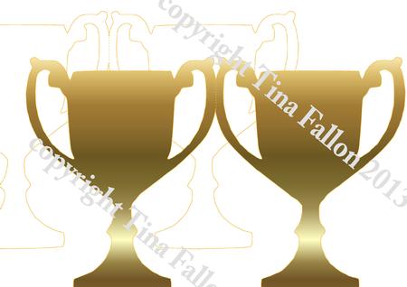 Football Cup Trophy Card Template No 1
