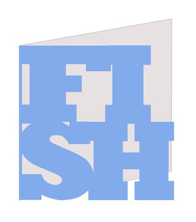 Fish Wording Cut Out Card