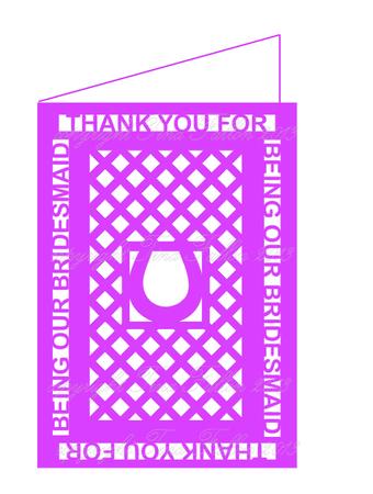 Bridesmaid Thank You Card Lattice Work