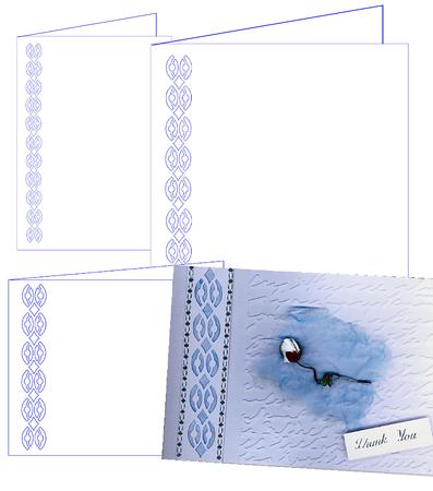 Set Of 3 Celtic Edge Wedding Cards Invitations