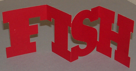Fish Word Folding Card Template