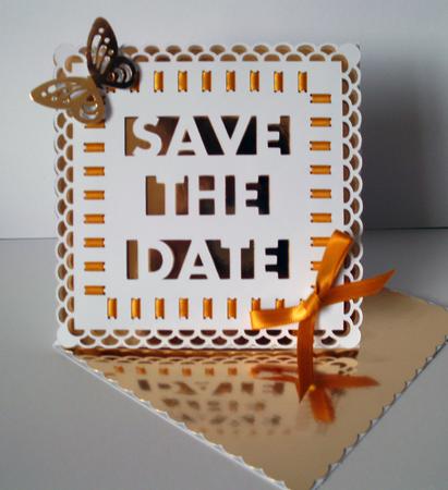 Save The Date Twisted Easel Card And Box
