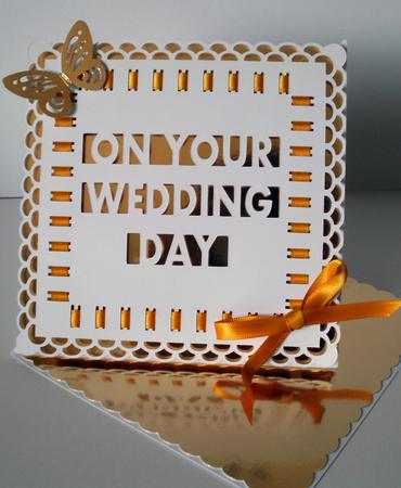 On Your Wedding Day Twisted Easel Card And Box
