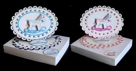 Oval Easel Card B1 With Ribbon Weaving Feature And 2 Boxes
