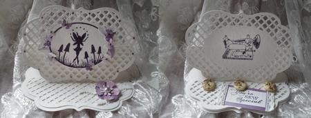 Lattice Easel Card Design C1 Choice Of 2 Toppers + 2 Boxes