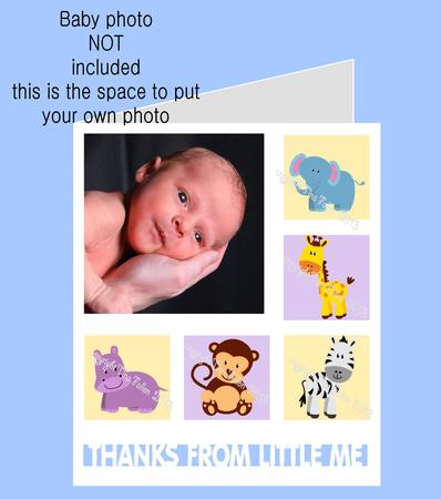 Thanks From Little Me Baby Thank You Card Print N Cut