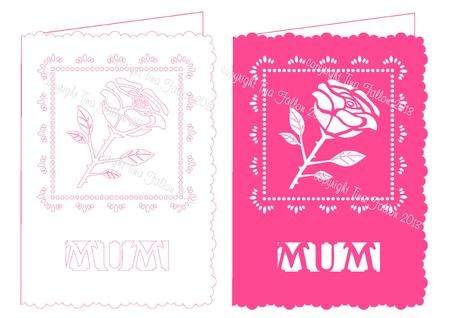 Mum Decorative Rose Card Template