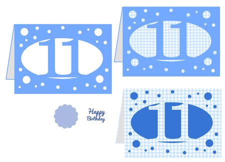 Age 11 Card Template With Bubbles Cut Out
