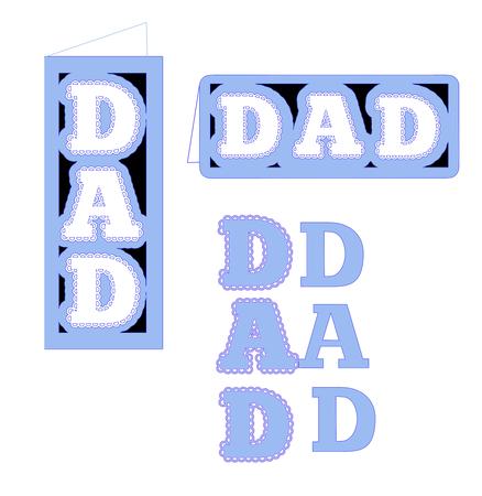 Dad 2 Cards And Add On Letters