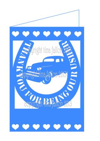 Thank You For Being Our Usher Card Template