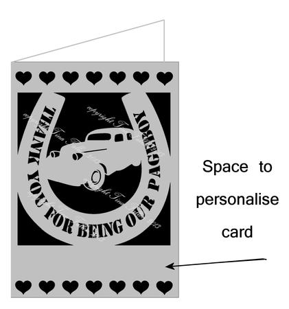 Thank You For Being Our Pageboy Horseshoe Card File