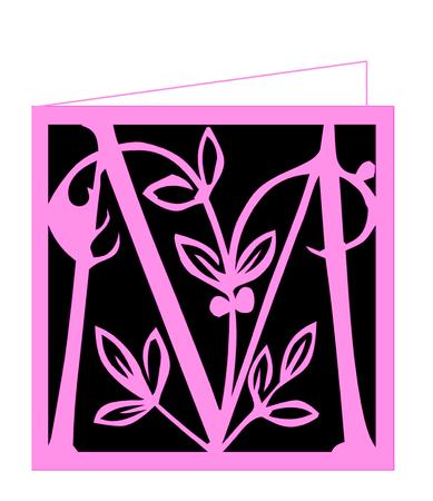 M Letter Or Mother Card Template File