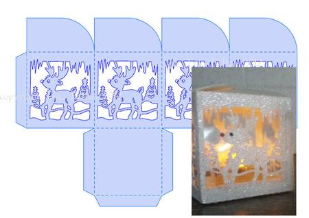 Reindeer Design Tealight Holder Luminaire Box