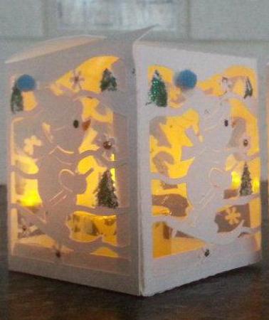 Penguin Design Christmas Tealight Holder Luminaire Box
