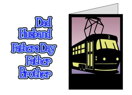 Tram Themed Card Template And Extras Format