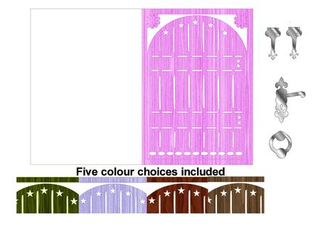 5 Fairy Door Card Templates Set 2 Print N Cut