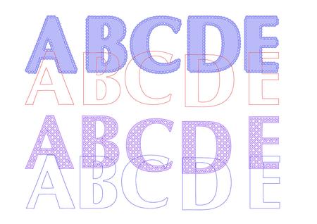 A To E Alphas Letters Lattice And Scalloped