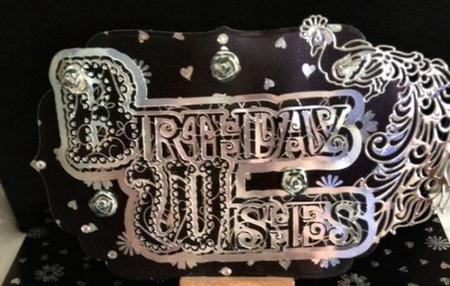 Birthday Wishes Layered Card Topper Only