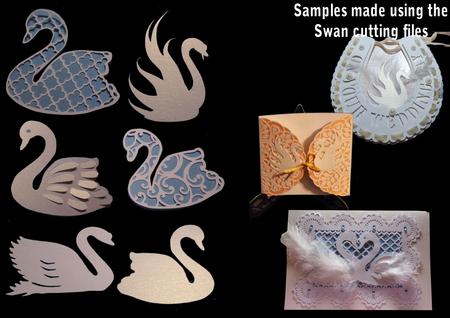Set Of 6 Swan Toppers With Underlayer Files
