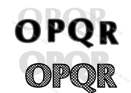 O To R Alphas Letters Lattice And Scalloped