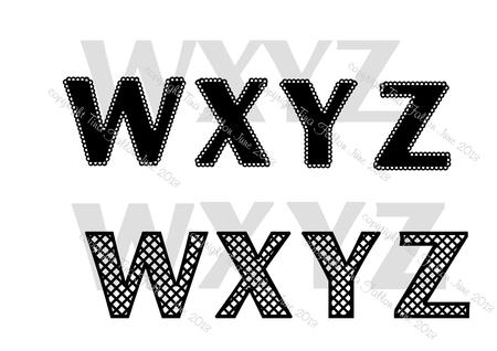 W To Z Alphas Letters Lattice And Scalloped