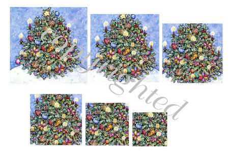Christmas Tree Pyramids Print N Cut Cutting File