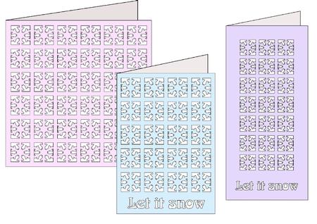 Let It Snow 3 Card Templates For Christmas Files