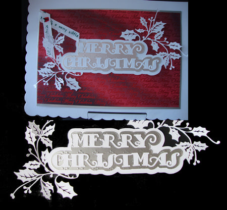 Christmas Cutz 2 Double Holly Merry Christmas