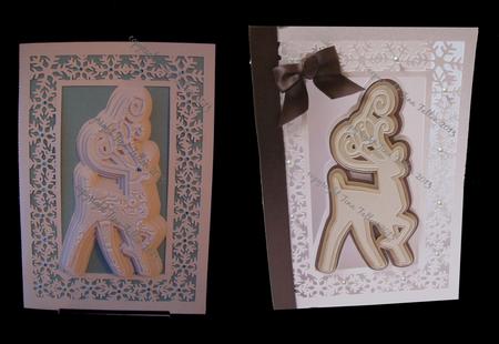 Card Template Reindeer And Snowflake Faux Embossed