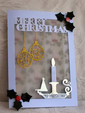 Card Template Christmas Candlestick Cutting File