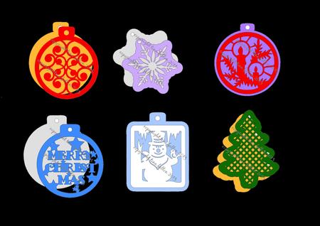 6 Christmas Gift Tags Cutting Files